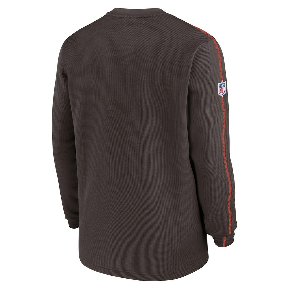 Cleveland Browns 2024 Sideline Coaches Long Sleeve Top Brown