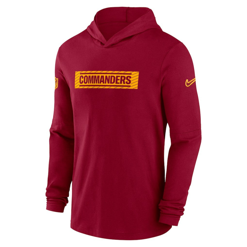 Washington Commanders 2024/25 Sideline Performance Long Sleeve Hoodie T-Shirt Burgundy
