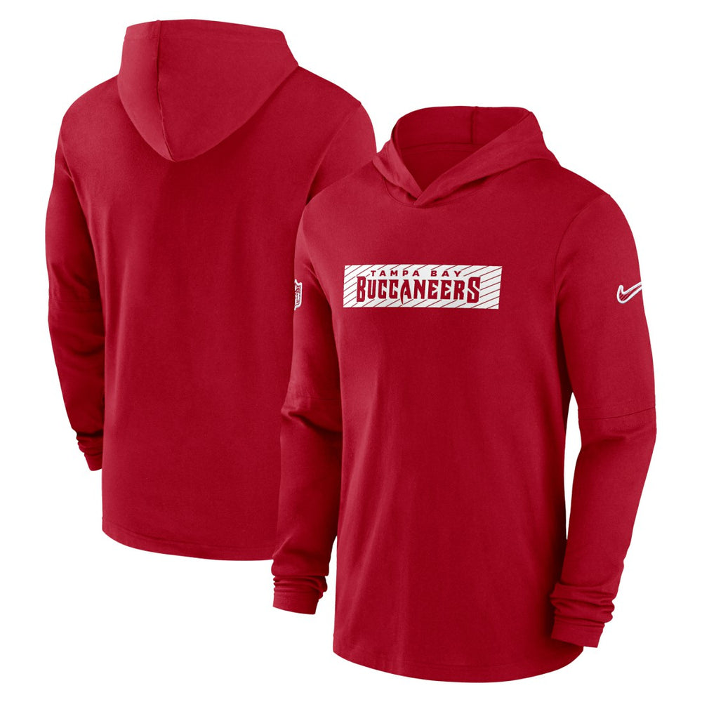 Tampa Bay Buccaneers 2024/25 Sideline Performance Long Sleeve Hoodie T-Shirt Red