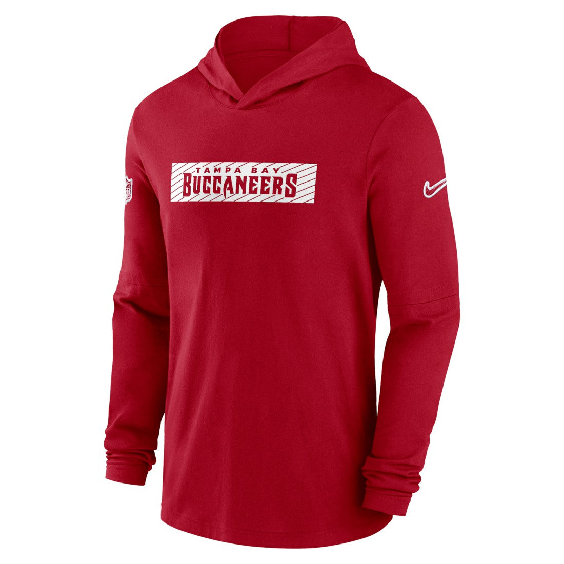 Tampa Bay Buccaneers 2024/25 Sideline Performance Long Sleeve Hoodie T-Shirt Red