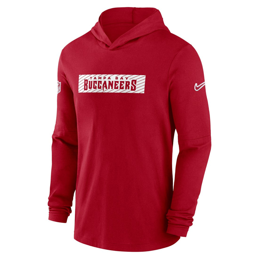 Tampa Bay Buccaneers 2024/25 Sideline Performance Long Sleeve Hoodie T-Shirt Red