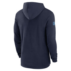 Tennessee Titans 2024/25 Sideline Performance Long Sleeve Hoodie T-Shirt Navy