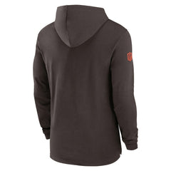 Cleveland Browns 2024/25 Sideline Performance Long Sleeve Hoodie T-Shirt Brown
