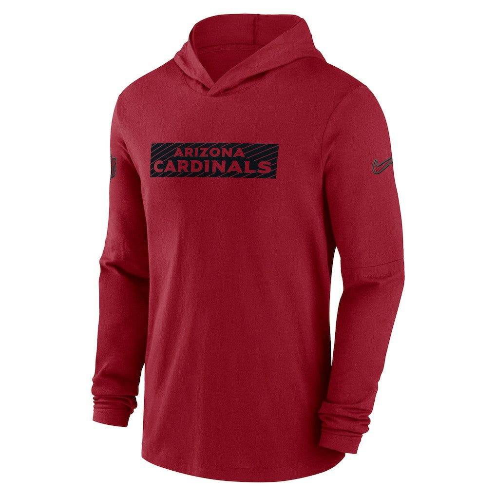 Arizona Cardinals 2024/25 Sideline Performance Long Sleeve Hoodie T-Shirt Cardinal