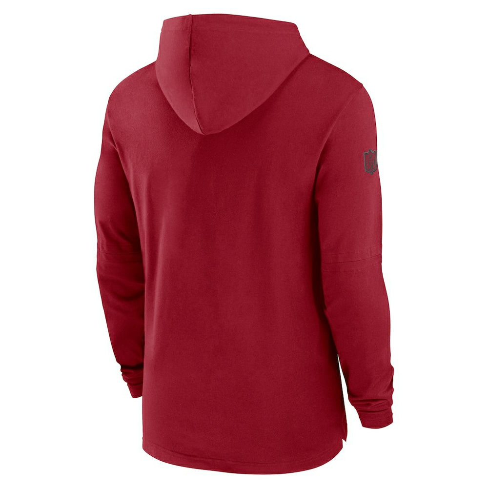 Arizona Cardinals 2024/25 Sideline Performance Long Sleeve Hoodie T-Shirt Cardinal