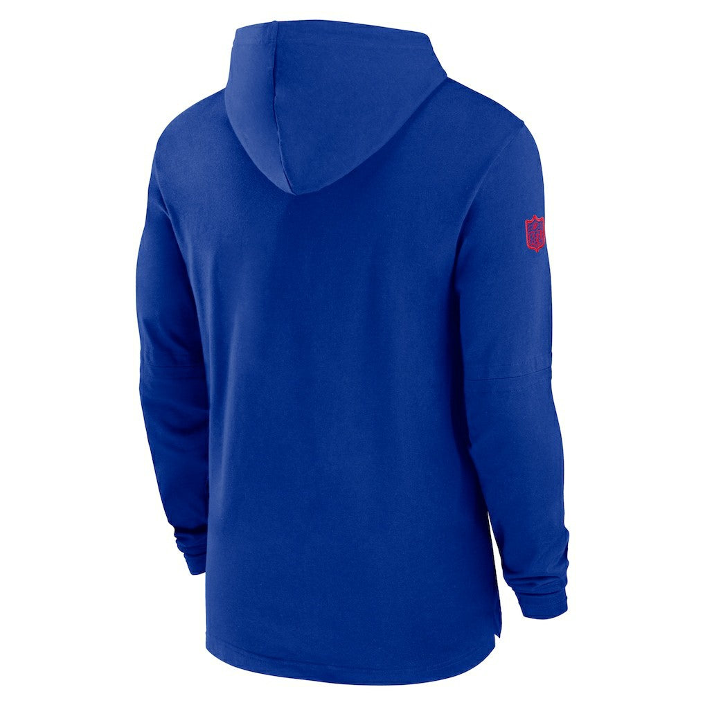Buffalo Bills 2024/25 Sideline Performance Long Sleeve Hoodie T-Shirt Royal