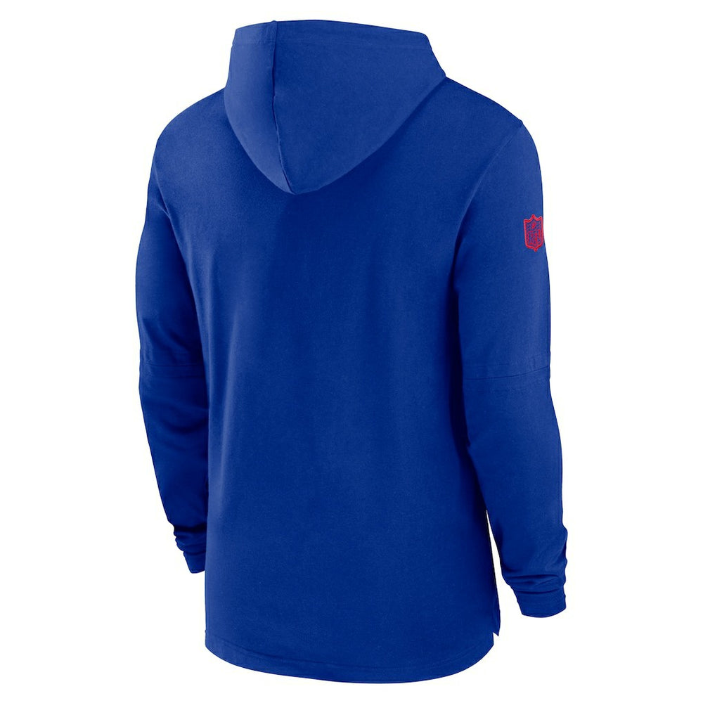 Buffalo Bills 2024/25 Sideline Performance Long Sleeve Hoodie T-Shirt Royal