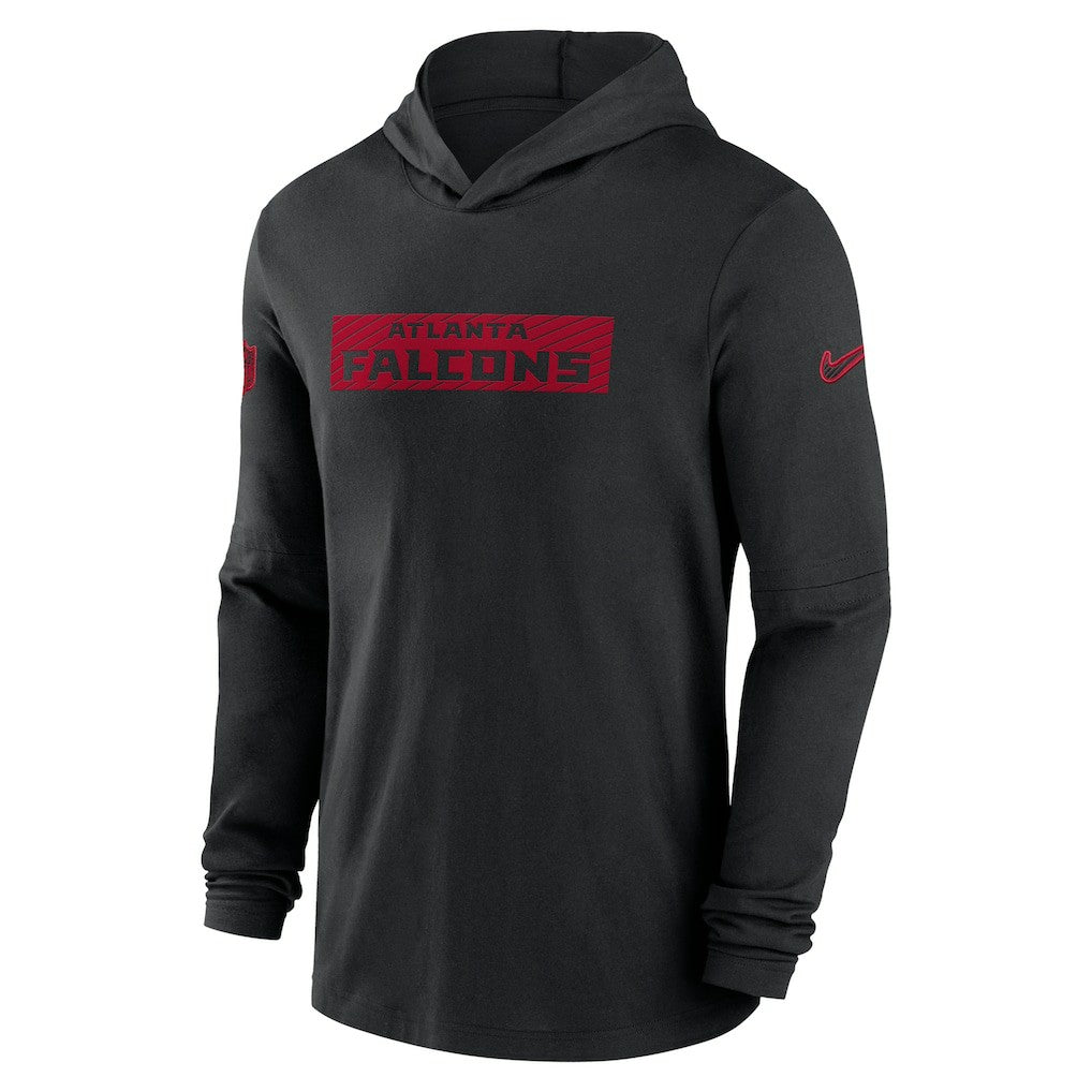 Atlanta Falcons 2024/25 Sideline Performance Long Sleeve Hoodie T-Shirt Black