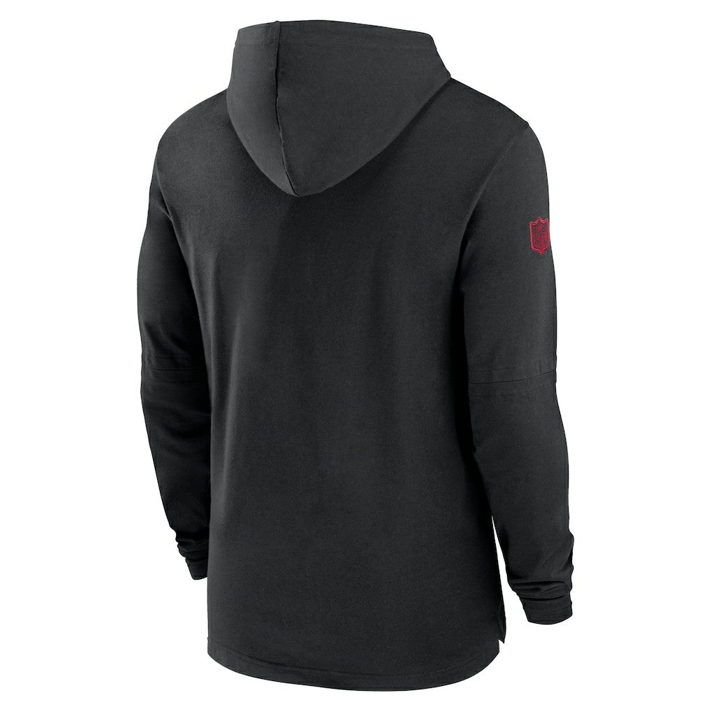 Atlanta Falcons 2024/25 Sideline Performance Long Sleeve Hoodie T-Shirt Black