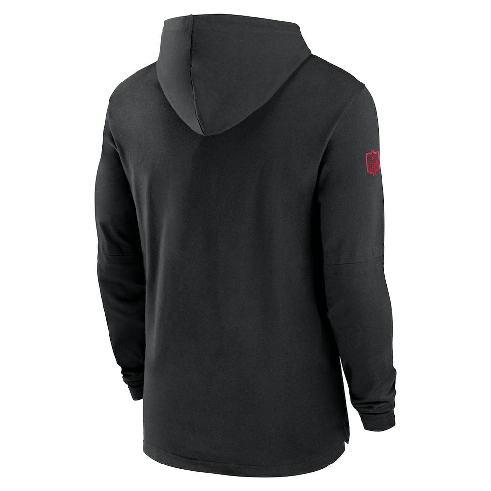 Atlanta Falcons 2024/25 Sideline Performance Long Sleeve Hoodie T-Shirt Black