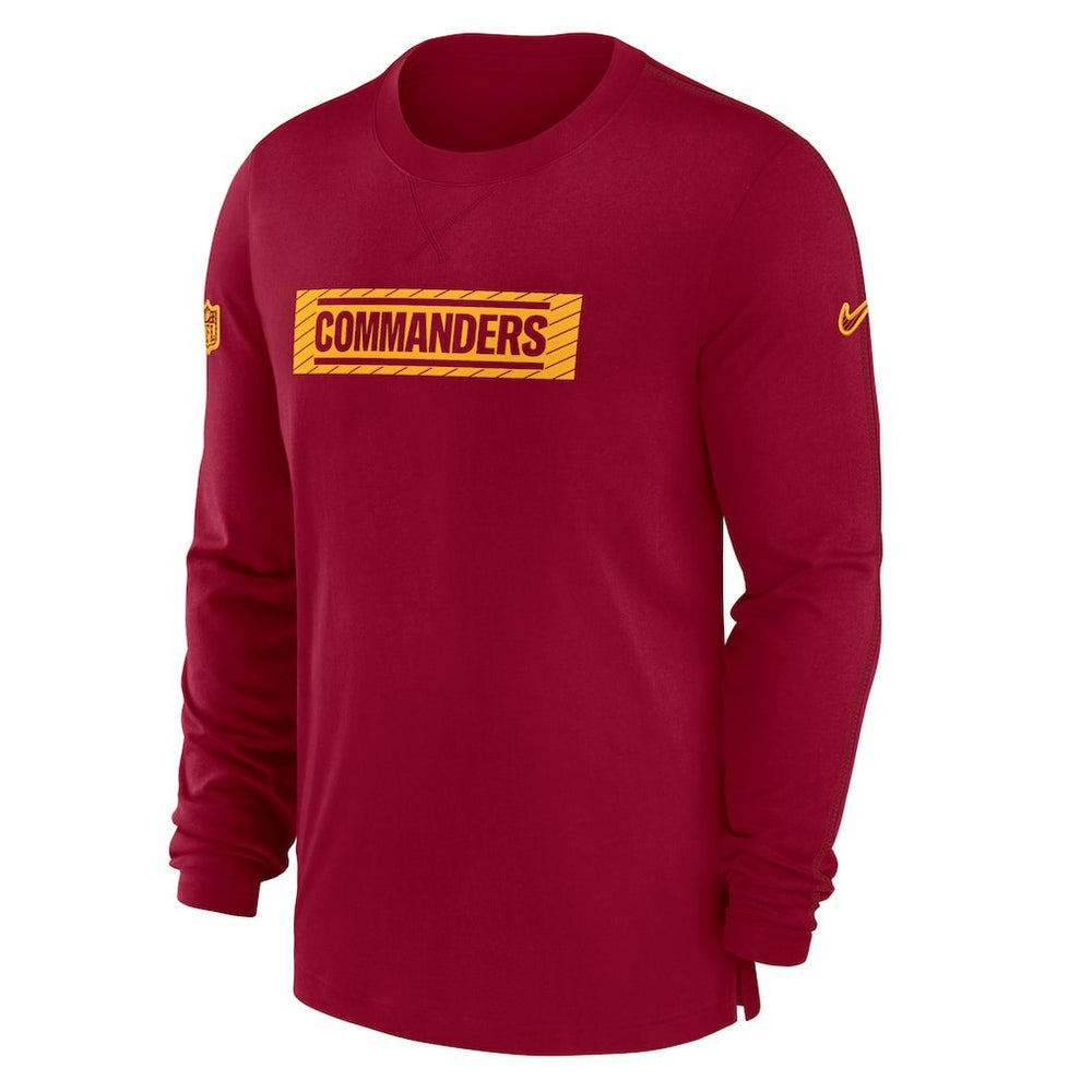 Washington Commanders Sideline Player Performance Long Sleeve T-Shirt Burgundy