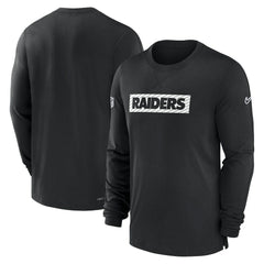 Las Vegas Raiders Sideline Player Performance Long Sleeve T-Shirt Black