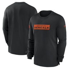 Cincinnati Bengals Sideline Player Performance Long Sleeve T-Shirt Black