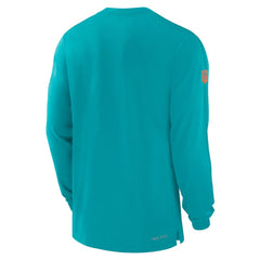 Miami Dolphins Sideline Player Performance Long Sleeve T-Shirt Aqua