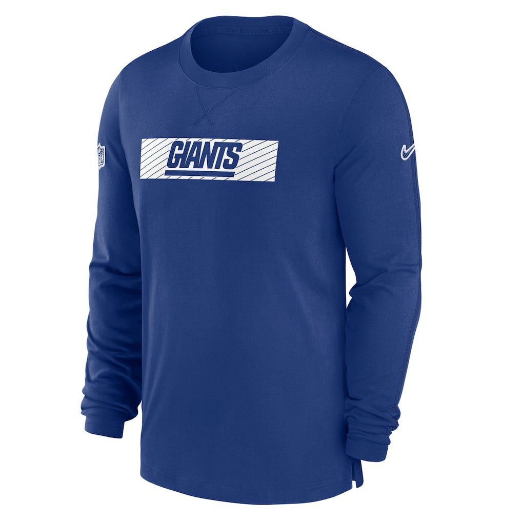 New York Giants Sideline Player Performance Long Sleeve T-Shirt Royal