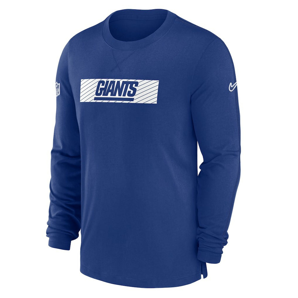 New York Giants Sideline Player Performance Long Sleeve T-Shirt Royal