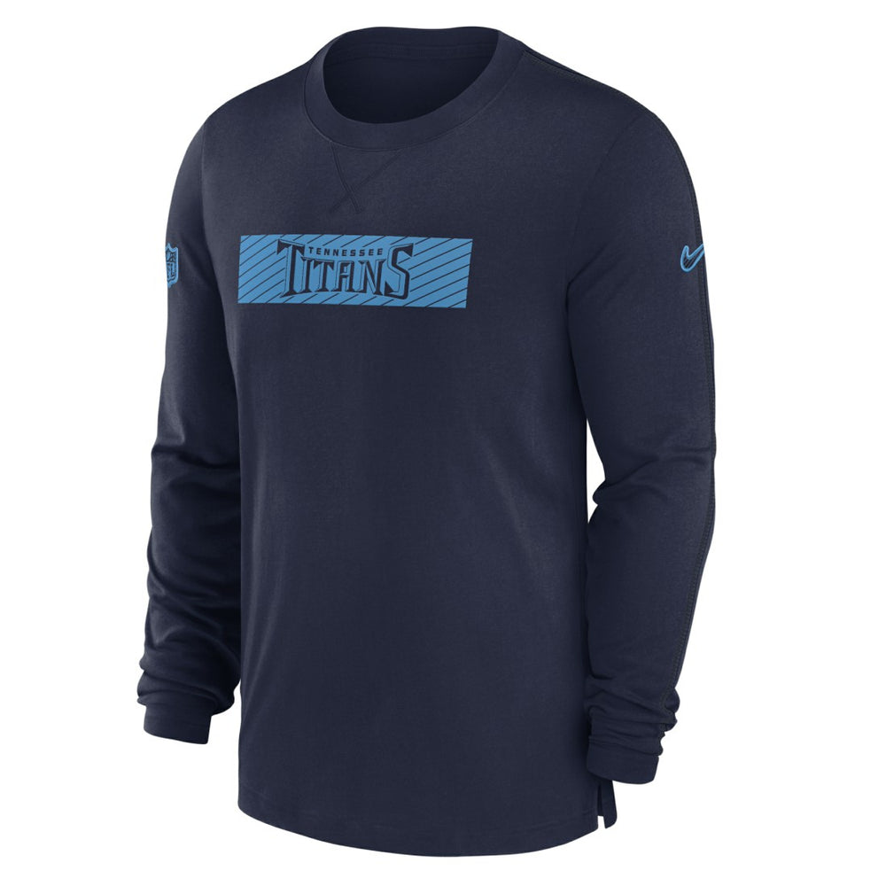 Tennessee Titans Sideline Player Performance Long Sleeve T-Shirt Navy