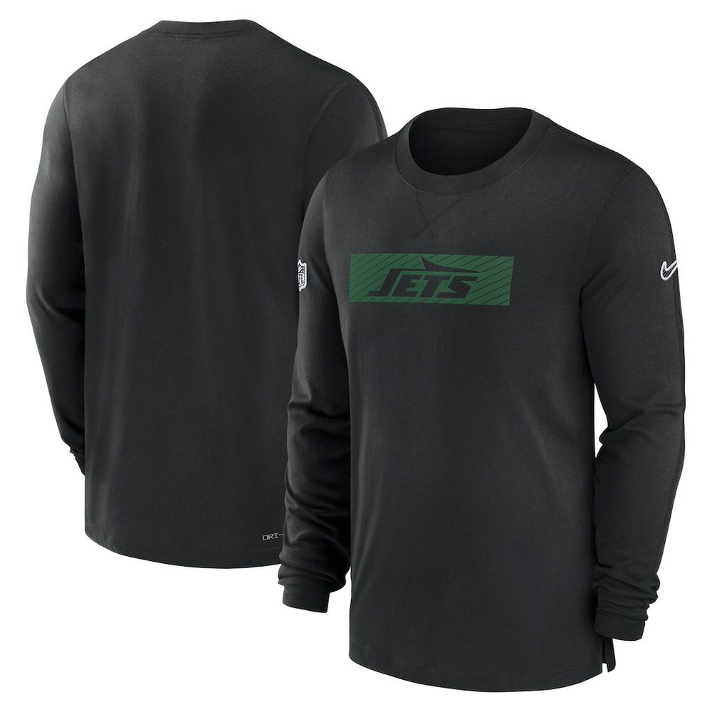 New York Jets Sideline Player Performance Long Sleeve T-Shirt Black