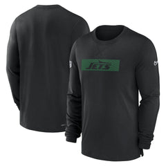 New York Jets Sideline Player Performance Long Sleeve T-Shirt Black