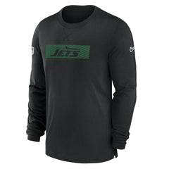 New York Jets Sideline Player Performance Long Sleeve T-Shirt Black