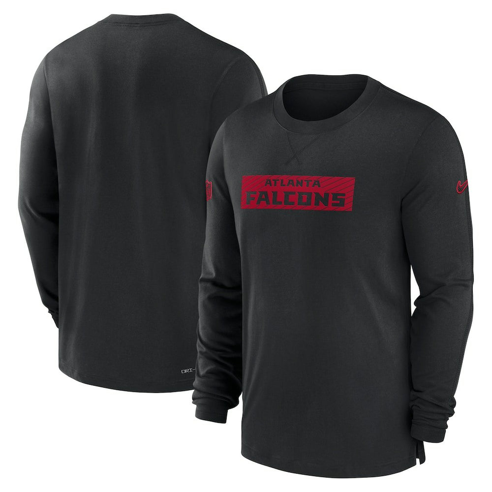 Atlanta Falcons Sideline Player Performance Long Sleeve T-Shirt Black