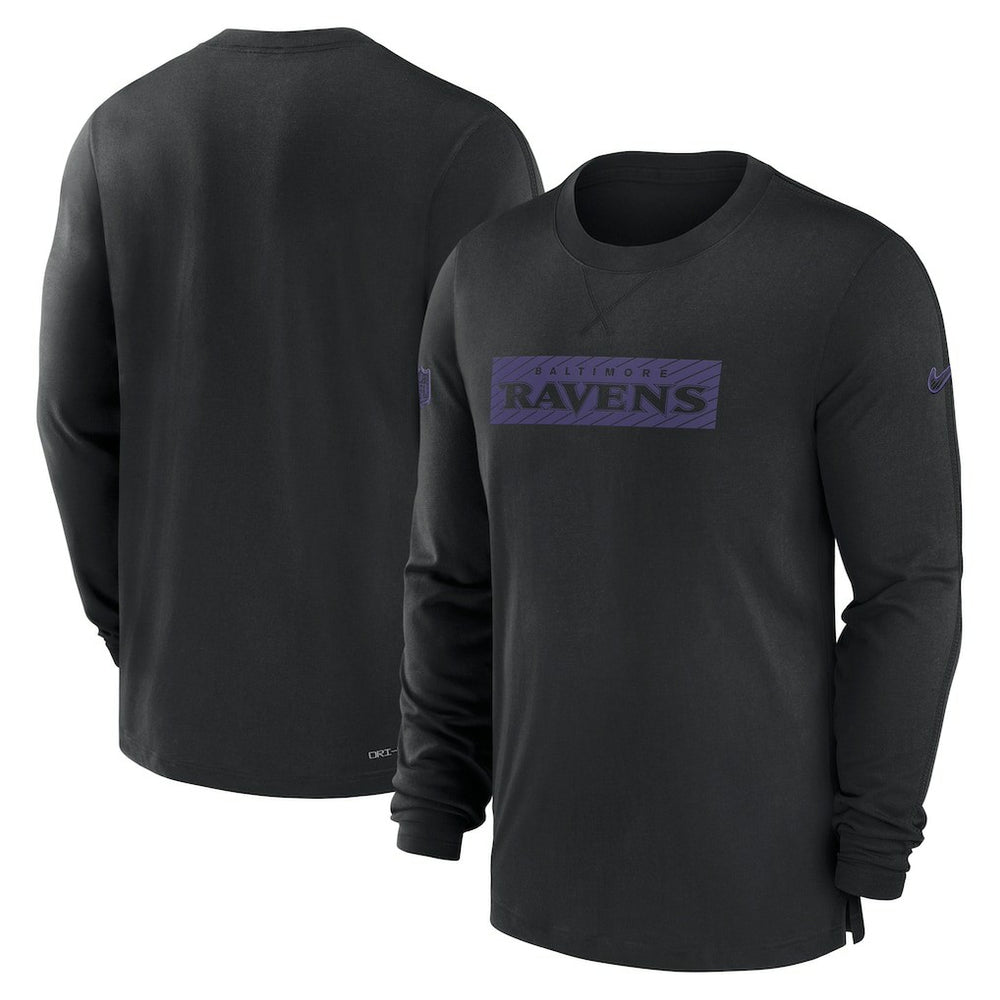 Baltimore Ravens Sideline Player Performance Long Sleeve T-Shirt Black