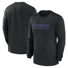 Baltimore Ravens Sideline Player Performance Long Sleeve T-Shirt Black