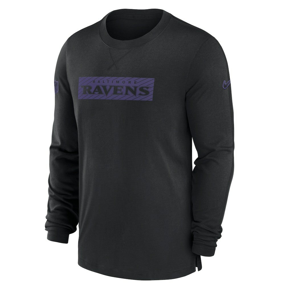 Baltimore Ravens Sideline Player Performance Long Sleeve T-Shirt Black