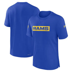 Los Angeles Rams Sideline Player Performance T-Shirt Royal