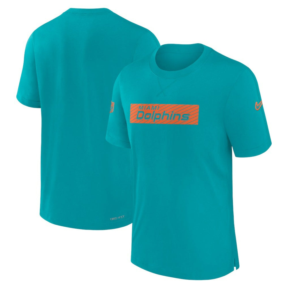 Miami Dolphins Sideline Player Performance T-Shirt Aqua