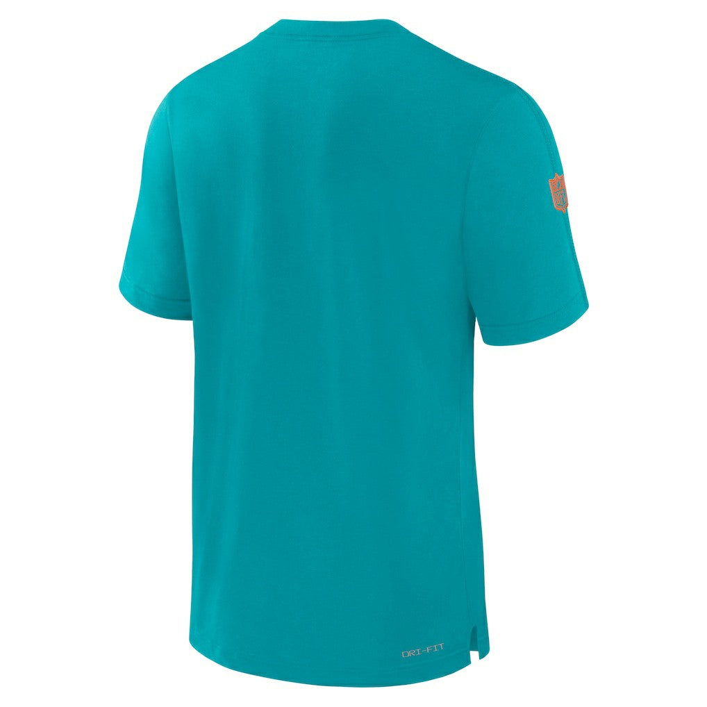 Miami Dolphins Sideline Player Performance T-Shirt Aqua