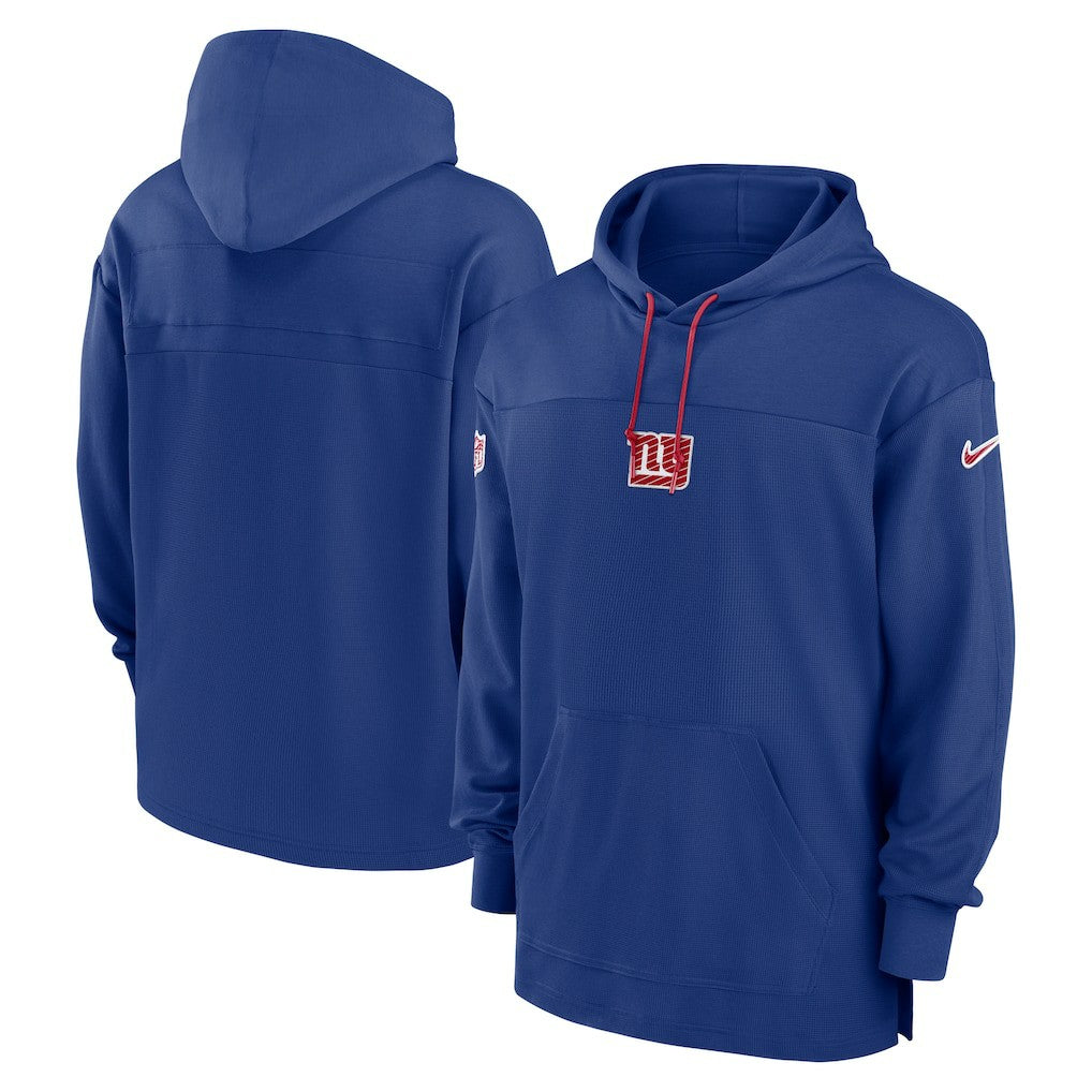New York Giants Sideline Jersey Performance Pullover Hoodie Royal