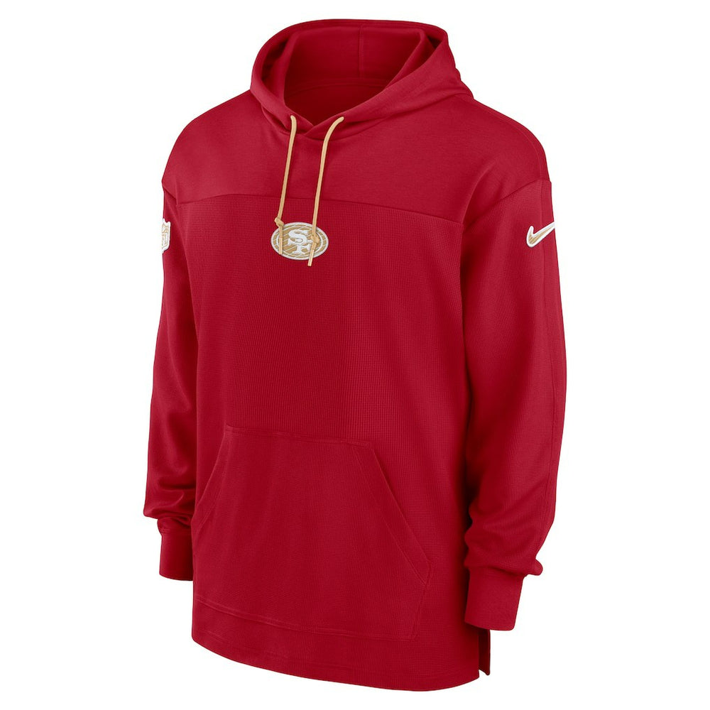 San Francisco 49ers Sideline Jersey Performance Pullover Hoodie Scarlet