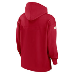 San Francisco 49ers Sideline Jersey Performance Pullover Hoodie Scarlet