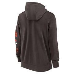 Cleveland Browns Primetime Club Full-Zip Hoodie Brown