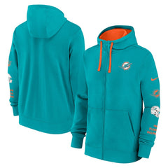 Miami Dolphins Primetime Club Full-Zip Hoodie Aqua