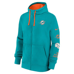 Miami Dolphins Primetime Club Full-Zip Hoodie Aqua