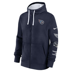 Tennessee Titans Primetime Club Full-Zip Hoodie Navy