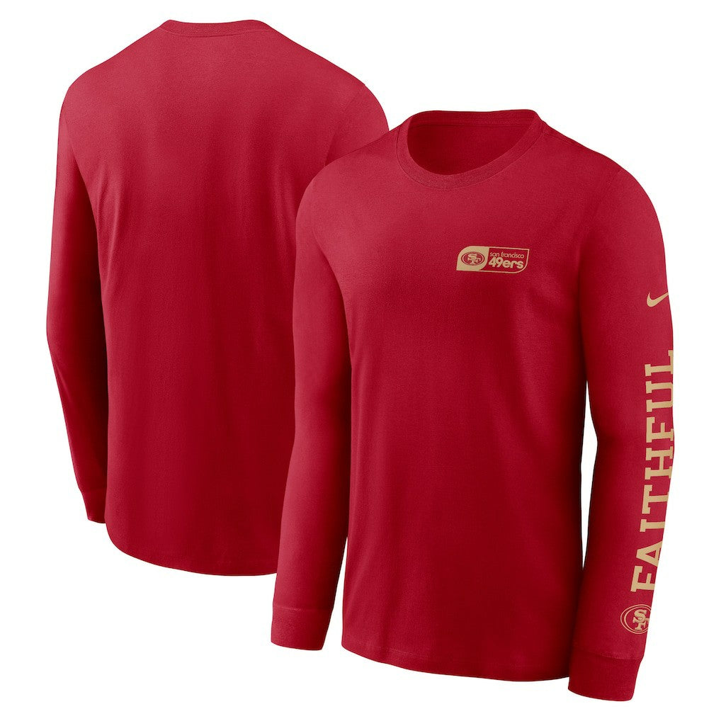 San Francisco 49ers All Out Long Sleeve T-Shirt Scarlet