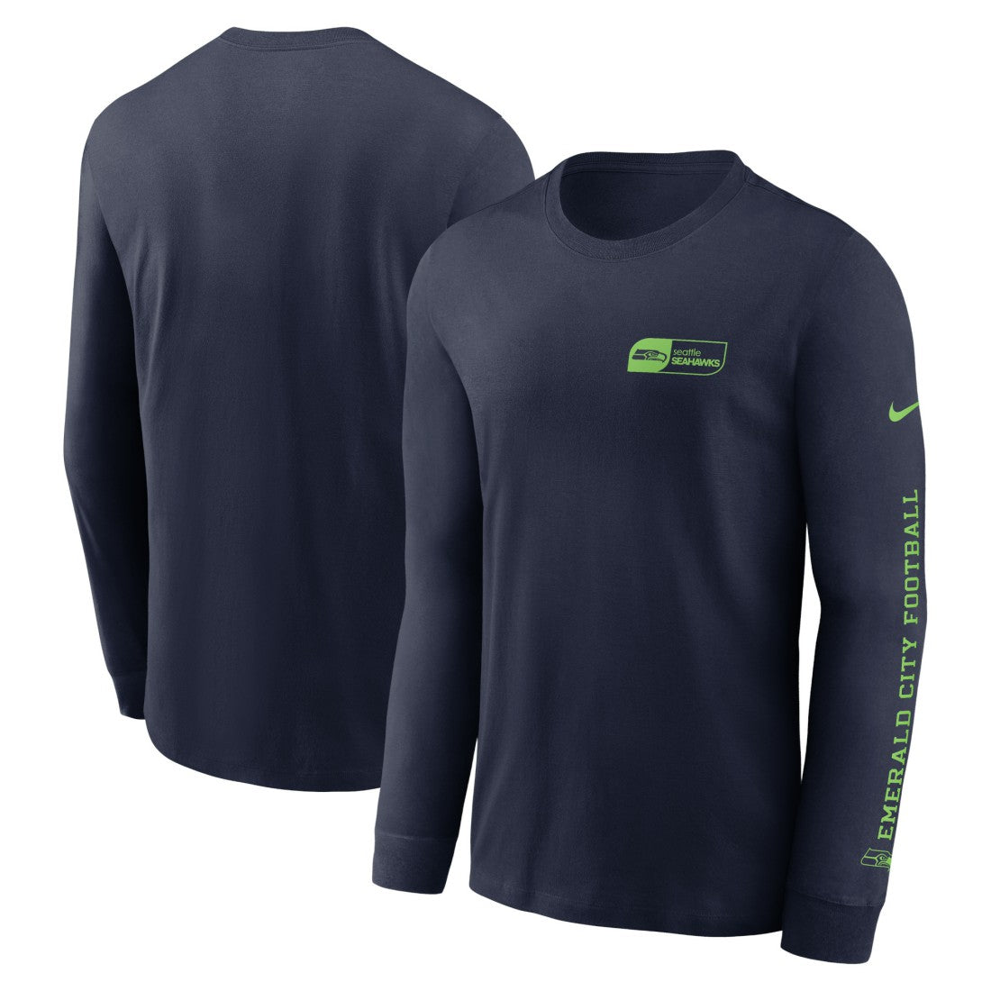 Seattle Seahawks All Out Long Sleeve T-Shirt College Navy