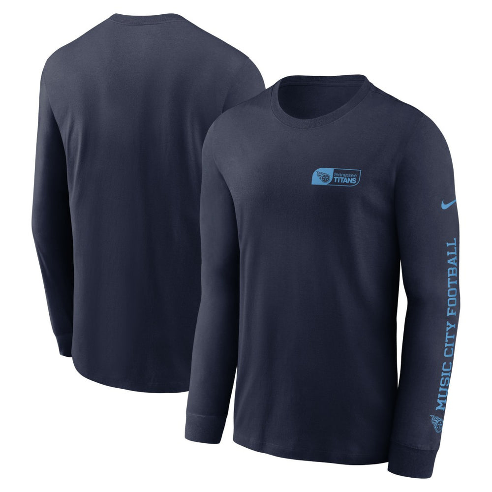 Tennessee Titans All Out Long Sleeve T-Shirt Navy