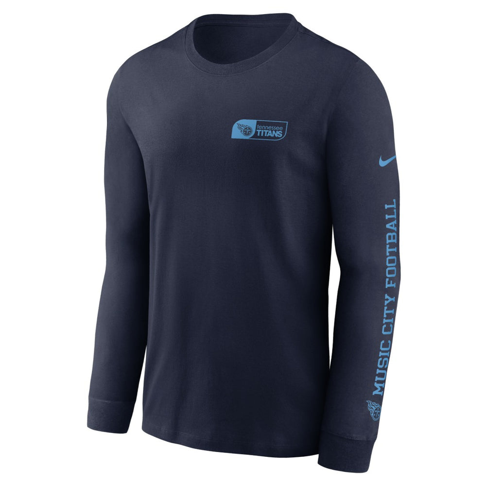 Tennessee Titans All Out Long Sleeve T-Shirt Navy