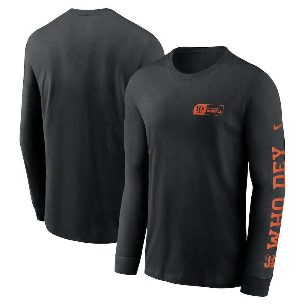 Cincinnati Bengals All Out Long Sleeve T-Shirt Black