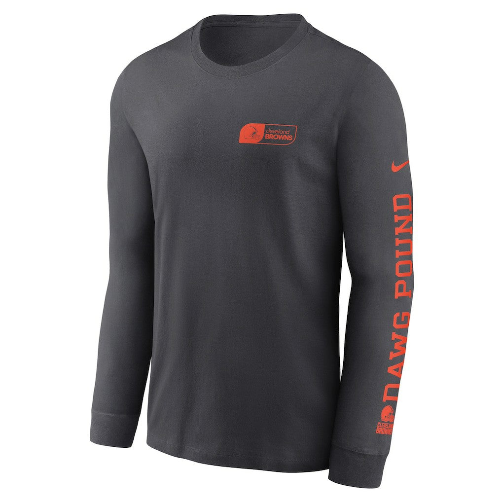 Cleveland Browns All Out Long Sleeve T-Shirt Anthracite