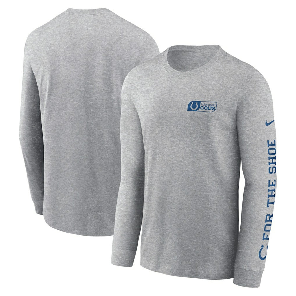 Indianapolis Colts All Out Long Sleeve T-Shirt Heather Gray