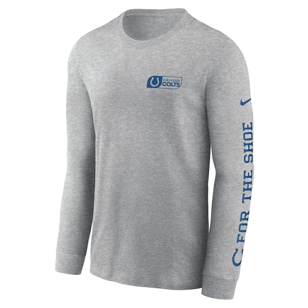Indianapolis Colts All Out Long Sleeve T-Shirt Heather Gray