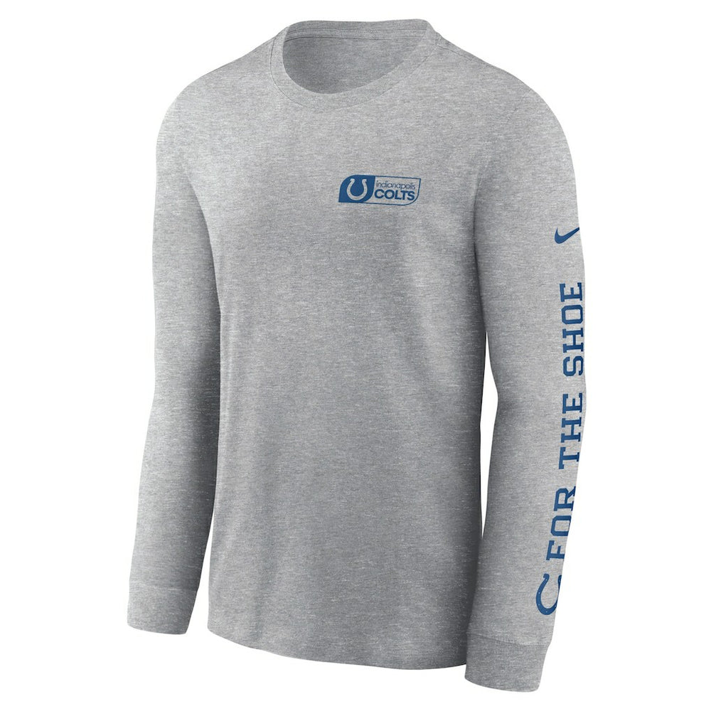 Indianapolis Colts All Out Long Sleeve T-Shirt Heather Gray