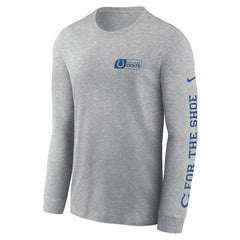 Indianapolis Colts All Out Long Sleeve T-Shirt Heather Gray