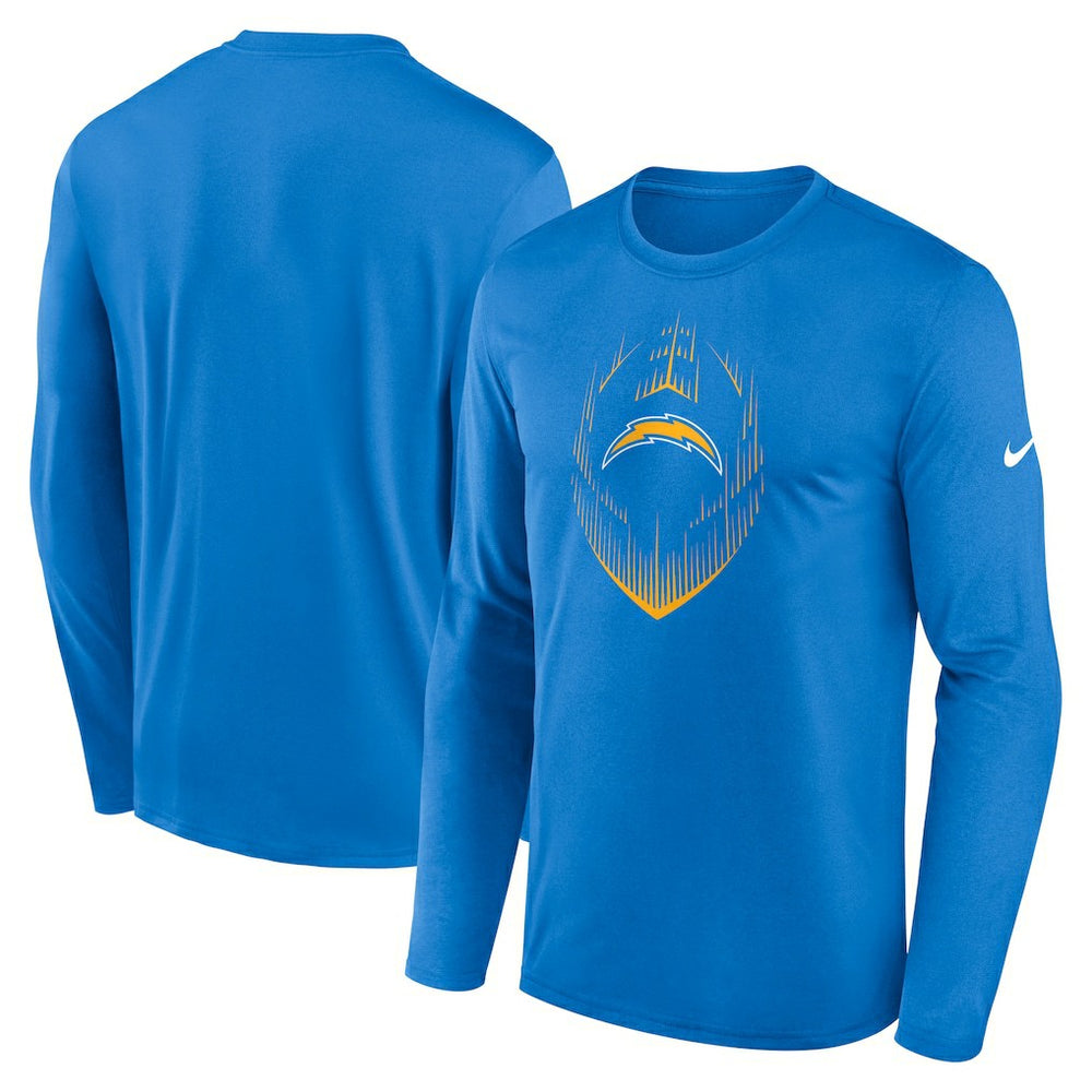 Los Angeles Chargers Icon Legend Performance Long Sleeve T-Shirt Powder Blue