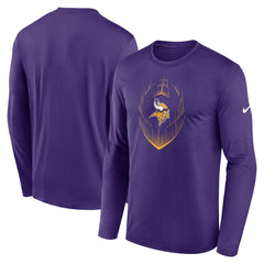 Minnesota Vikings Icon Legend Performance Long Sleeve T-Shirt Purple